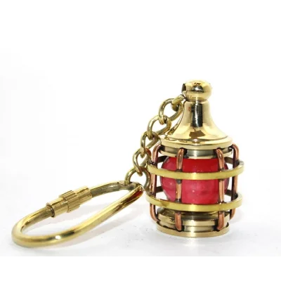 BUĞZ Pirinç Kırmızı Gaz Lambası Tasarımlı Anahtarlık