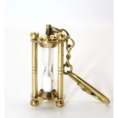 BUĞZ Pirinç Kum Saati Anahtarlık Model 2