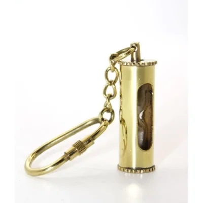  Pirinç Kum Saati Anahtarlık Model 3