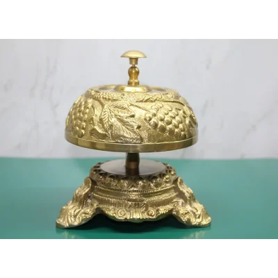 BUĞZ Pirinç Masa Üstü Basmalı Çan