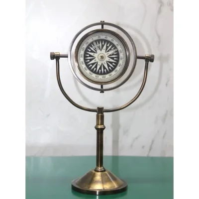  Pirinç Masa Üstü Pusula Model 4