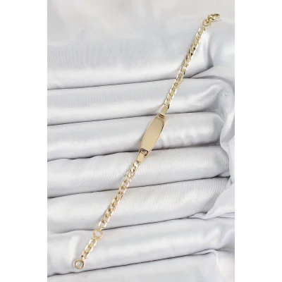 BUĞZ Pirinç Oval Model Gold Renk Xuping Bebek Künyesi - Lisinya