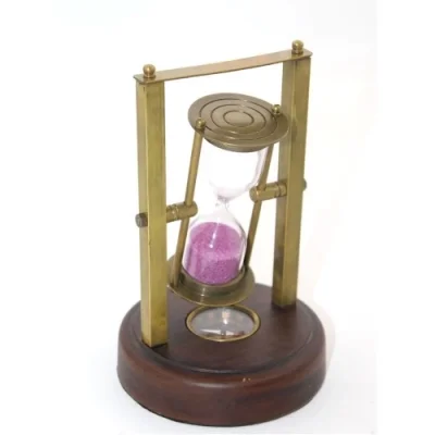  Pirinç Pusulalı Kum Saati Model 7