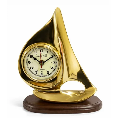 BUĞZ Pirinç Yelkenli Gemi Masa Saati