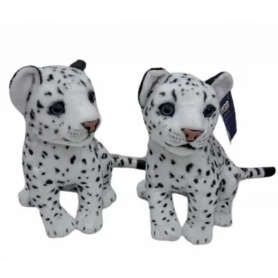 BUĞZ PL50135 25 CM OTURAN KÜÇÜK BEYAZ LEOPAR-HLY