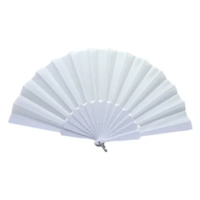 BUĞZ Plastik Düz Kumaş Yelpaze 12li Beyaz