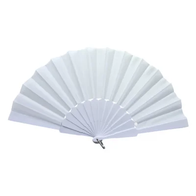 BUĞZ Plastik Düz Kumaş Yelpaze 12li Beyaz