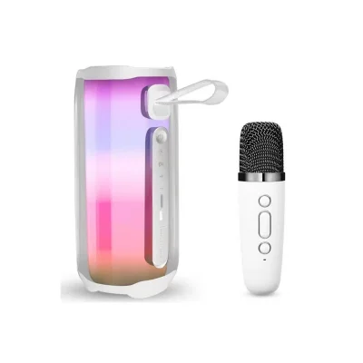 BUĞZ Pluse 5 Mikrofonlu Rgb Kablosuz Hoparlör - Beyaz