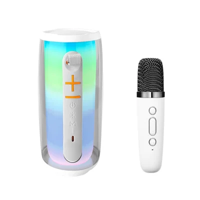 BUĞZ Pluse 6 Mikrofonlu Rgb Kablosuz Hoparlör - Beyaz