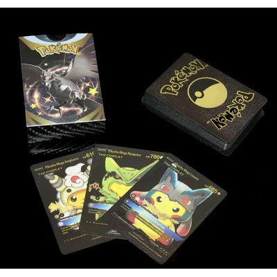 BUĞZ Pokemon Oyun Kartı Metalik Siyah Deste