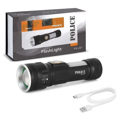 BUĞZ Police Ps-357 Şarjlı Şarjlı El Feneri