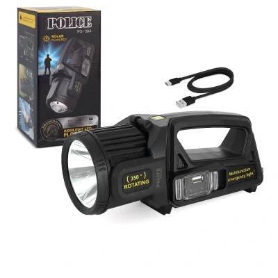BUĞZ Police Ps-384 Şarjlı Güneş Enerjili Spot Fener
