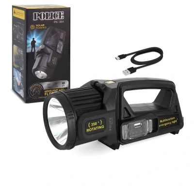 BUĞZ Police Ps-384 Şarjlı Güneş Enerjili Spot Fener