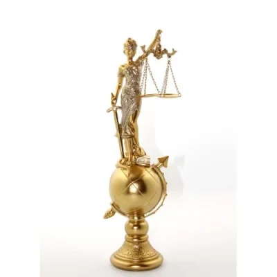  Polyester Dünya Küre Üzerinde Adalet Biblosu Model 2