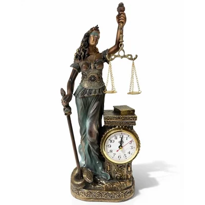 BUĞZ Polyester Saatli Adalet Figürü Alk4416