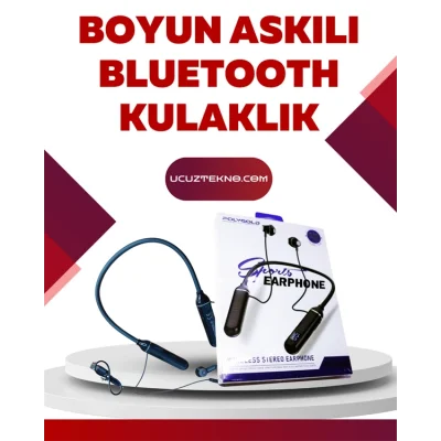 BUĞZ Polygold PG-100 Bluetooth Kulaklık – Ergonomik Boyun Bantlı Tasarım, Net Ses ve Konfor - BUĞZ