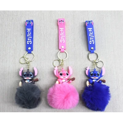  Ponponlu Stitch Anahtarlık