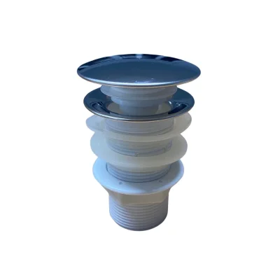  Pop Up Krom Kaplama Bas Aç Lavabo Sifonu Gideri Ekstra Contalı