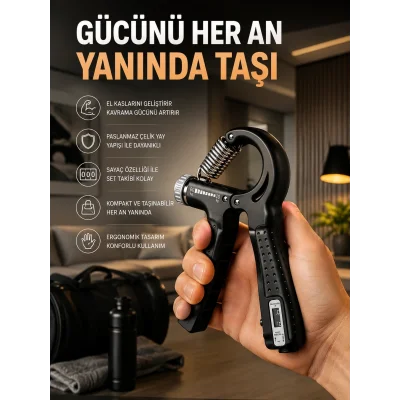 BUĞZ Portatif Ayarlanabilir El Yayı Sayaçlı Dayanıklı Çelik Yay Yeni Nesil