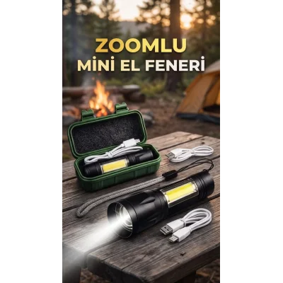 BUĞZ Portatif El Feneri LED Işıklı Uzun Ömürlü Kamp ve Acil Durum