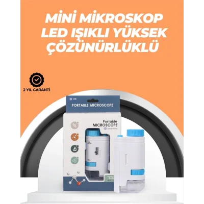 BUĞZ Portatif El Mikroskop – LED Işıklı, Aynı Anda Net Odaklama