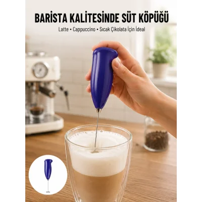 BUĞZ Portatif Kahve Köpürtücü – Latte, Cappuccino, Milkshake ve Puding Yapıcı