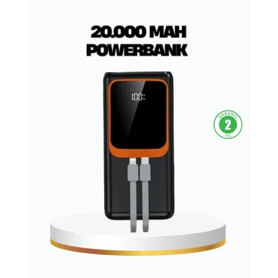 BUĞZ Powerbank 20000 mAh 22.5W Hızlı Şarjlı ve Kompakt Çoklu Kablo Çıkışlı