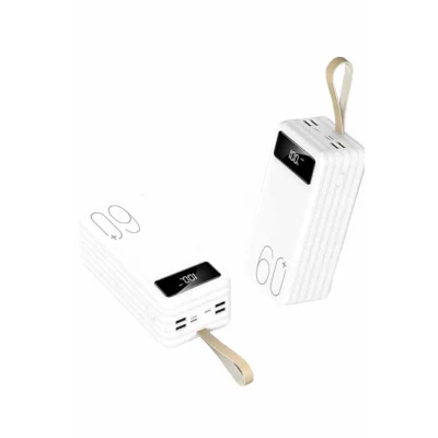 BUĞZ Powerbank 60.000 Mah Taşınabilir Şarj Hızlı El Fenerli Dijital Göstergeli - BUĞZ