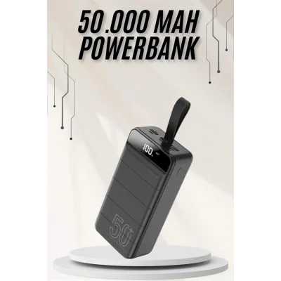 BUĞZ Powerbank Çoklu Şarj Girişi 50.000 Mah Taşınabilir Dijital Göstergeli (Kopya) - BUĞZ