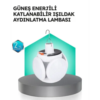 BUĞZ Pratik Katlanabilir Solar LED Aydınlatma Lambası