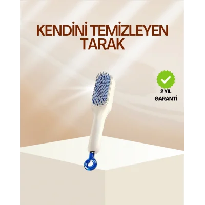 BUĞZ Pratik Mekanizmalı Saç Tarağı – Kendi Kendini Temizler, Taşınabilir