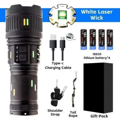 BUĞZ Pro F-3001 Alüminyum Tg Led Güç Göstergeli Type-c Şarjlı El Feneri 100 W