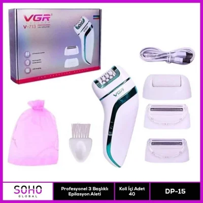 BUĞZ Profesyonel 3 Başlıklı Epilasyon Aleti