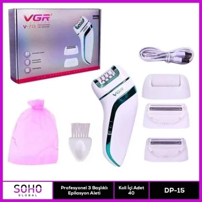 BUĞZ Profesyonel 3 Başlıklı Epilasyon Aleti