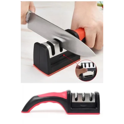 BUĞZ Profesyonel Bıçak Bileyici 3 Açılı Elmas Seramik Çelik Gövdeli El Bıçakları Bileme