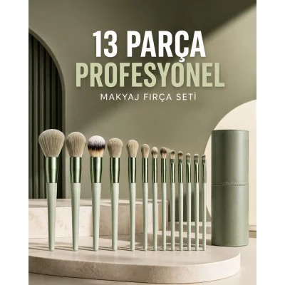 BUĞZ Profesyonel Makyaj Fırça Seti 13 Parça Yumuşak Kıllı Fırça Seti Far Fırçası