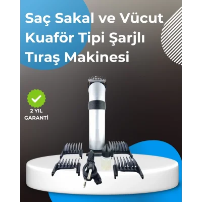  Profesyonel Saç ve Sakal Tıraş Makinesi – Tam Aksesuar Setli
