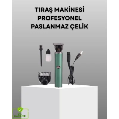 BUĞZ Profesyonel Şarjlı Tıraş Makinesi – 180 Dakika Kullanım, 2.5 Saat Hızlı Şarj, Evrensel USB Şarj Girişli