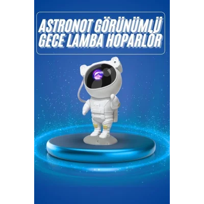 BUĞZ Projeksiyon Astronot Lamba Speaker Sevimli Astronot Bluetooth Hoparlör - Lisinya
