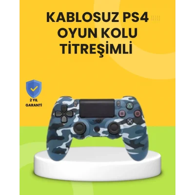 BUĞZ PS4 Uyumlu Kablosuz Oyun Kolu Ergonomik Çift Titreşimli
