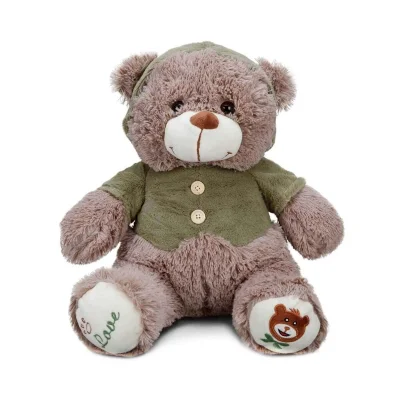 BUĞZ 43 Cm T-Shirt Giydirilmiş Peluş Ayı Oyuncak - Yumuşak Seçenekli BX-313535
