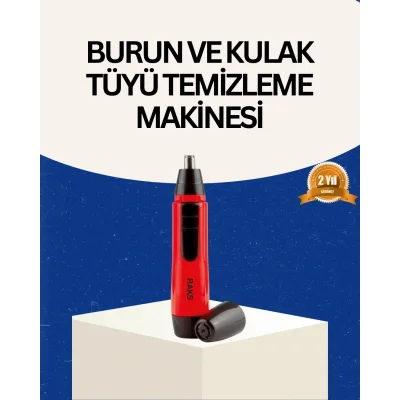 BUĞZ Raks Kırmızı Tüy Temizleme Cihazı Kulak Burun Pilli Ergonomik