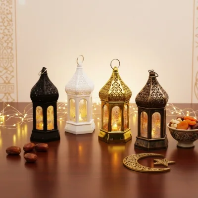 BUĞZ Ramazan Temalı Büyük Altıgen Kapalı Kubbe LED Lamba