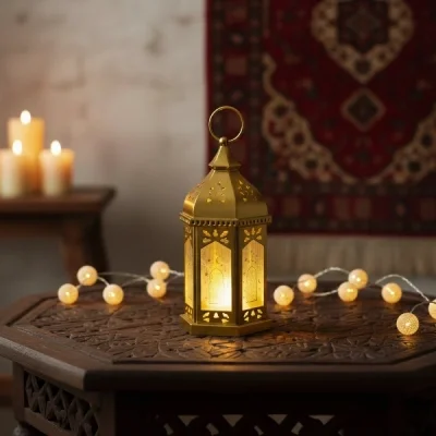 BUĞZ Ramazan Temalı Büyük Boy Altıgen Kubbe LED Lamba