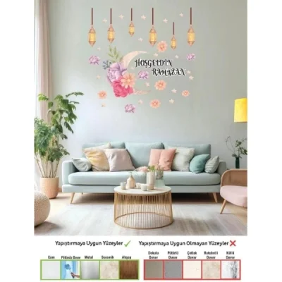 BUĞZ Ramazan Temalı Duvar Stickeri - Hoşgeldin Ramazan No 2
