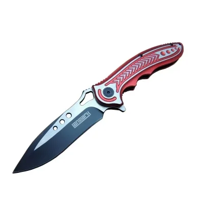 BUĞZ Rd T60a Kamp Çakı 20 Cm - Kırmızı Sap, Otomatik, Kemerlikli