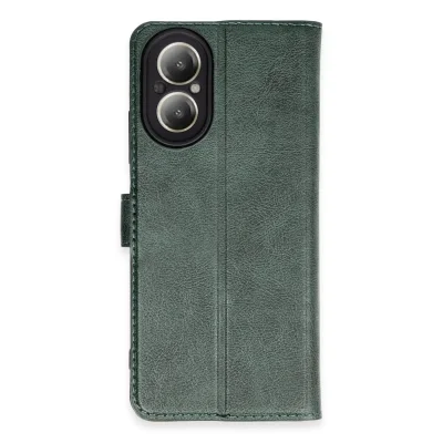 BUĞZ Realme 12 Lite Kılıf Trend S Plus Kapaklı Kılıf - Yeşil