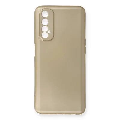 BUĞZ Realme 7 Kılıf First Silikon - Gold