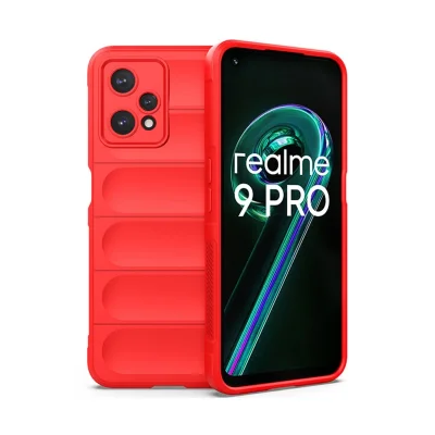 BUĞZ Realme 9 Pro 5g Kılıf Optimum Silikon - Kırmızı
