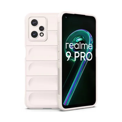 BUĞZ Realme 9 Pro 5g Kılıf Optimum Silikon - Krem